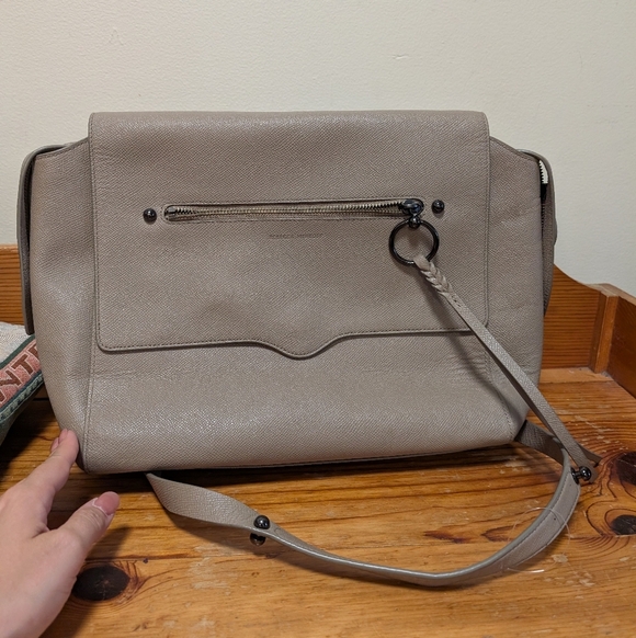 Rebecca Minkoff Taupe Leather Convertible Satchel/Backpack